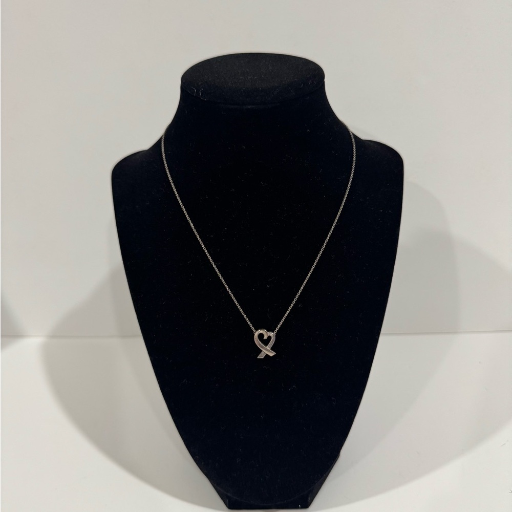 Tiffany & Co. 925 sterling‎ Silver Open Heart Necklace